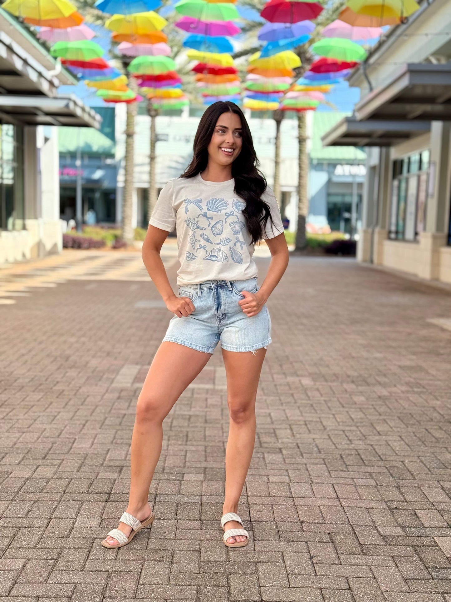 Judy Blue Frayed Summertime Denim Shorts - Reg/Curvy