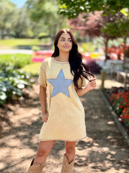 The Reta Star Struck Stud T-Shirt Dress