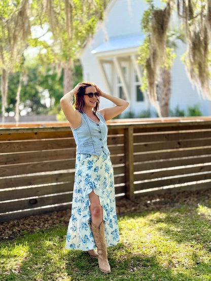 The Shania Ruffle Maxi Skirt