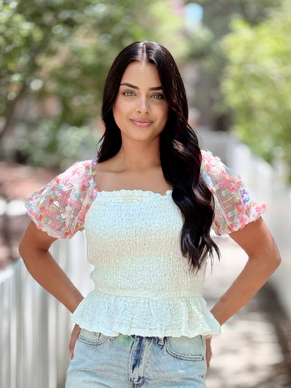 The Abbygail Smocked Top