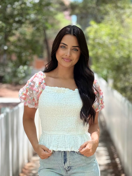 The Abbygail Smocked Top