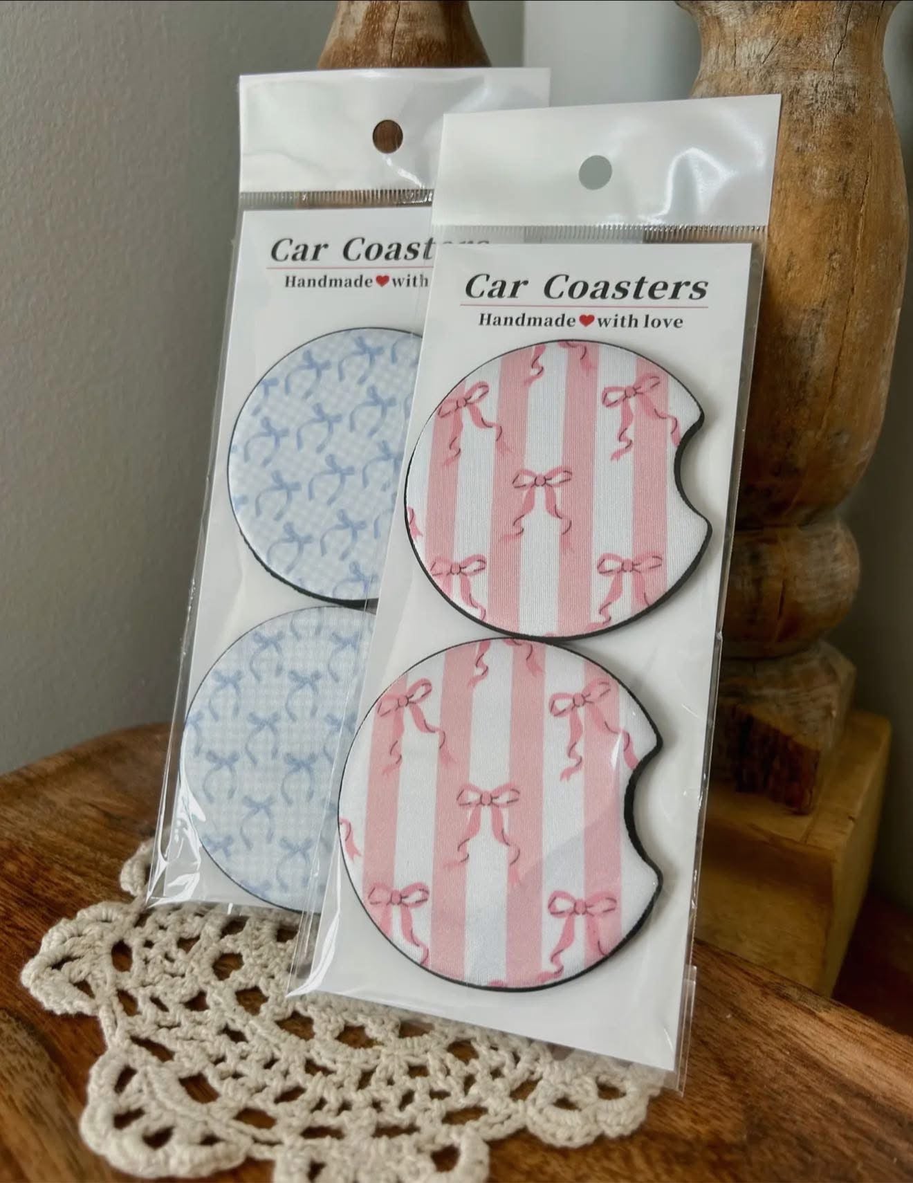 Cutie Coquette Car Coasters